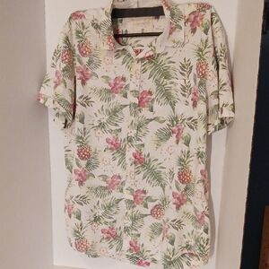 Vintage 100% Cotton Casual Button Down Tropical Hawaiian Shirt Unisex